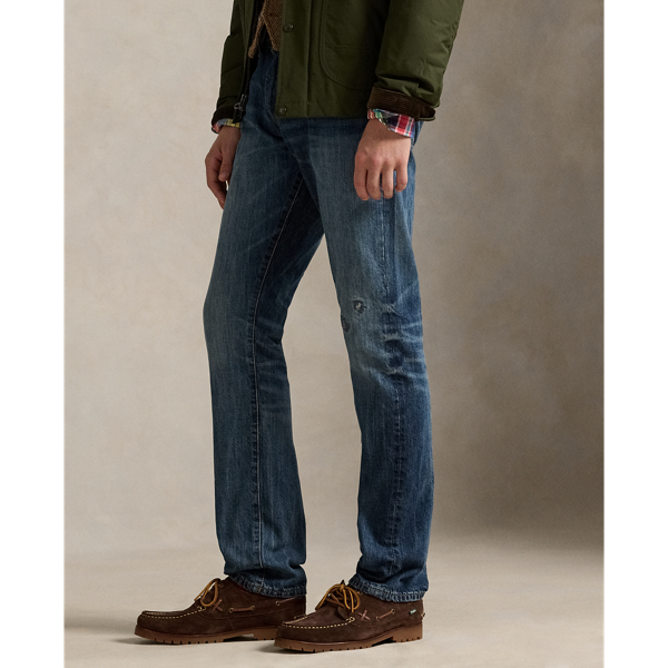 Varick Slim Straight Distressed Jean