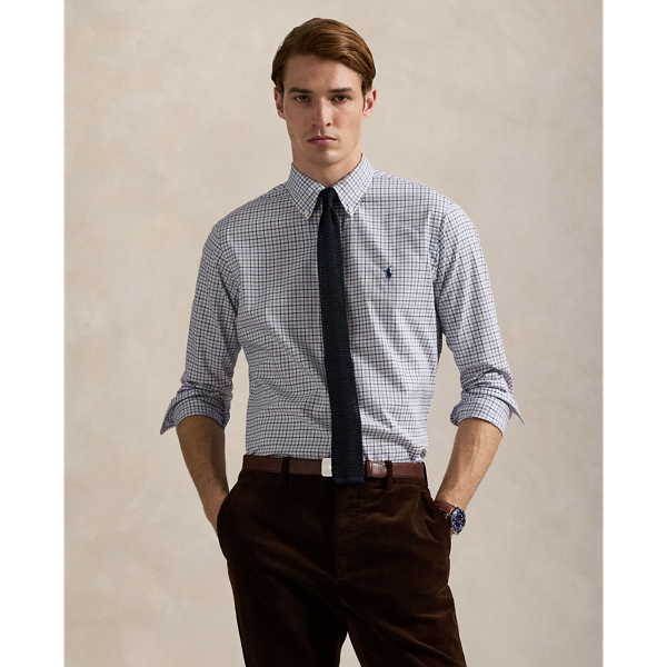 Custom Fit Plaid Twill Shirt