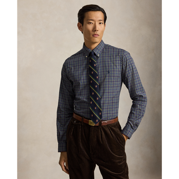 Custom Fit Plaid Twill Shirt