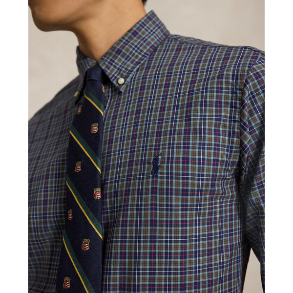 Custom Fit Plaid Twill Shirt