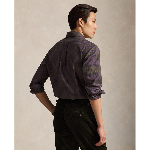 Kariertes Custom-Fit-Hemd aus Twill Polo Ralph Lauren in Olivgr&uuml;n/Lavendel multi 5
