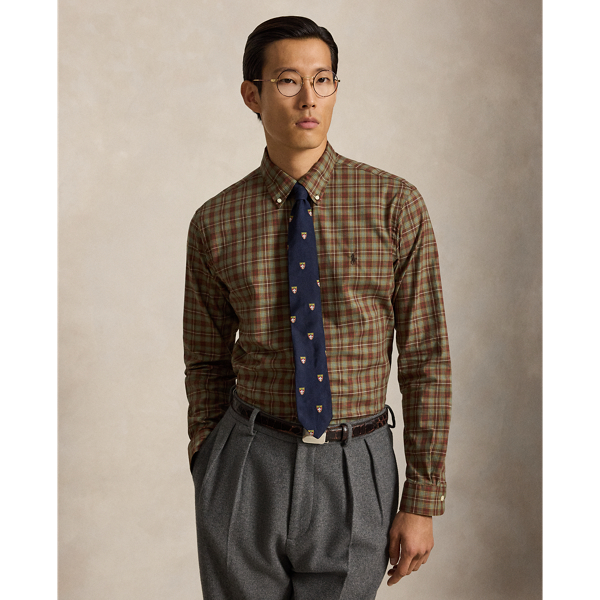 Custom Fit Plaid Twill Shirt