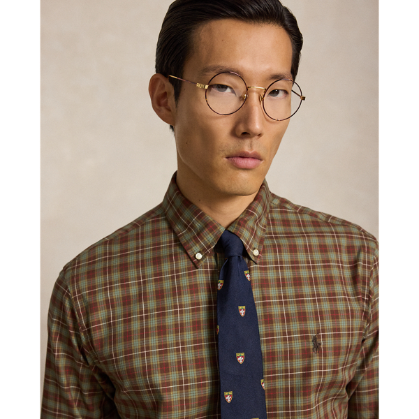 Custom Fit Plaid Twill Shirt