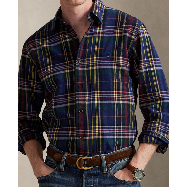 Custom Fit Plaid Oxford Shirt