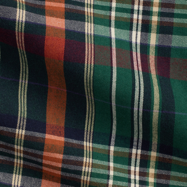 Custom Fit Plaid Oxford Shirt