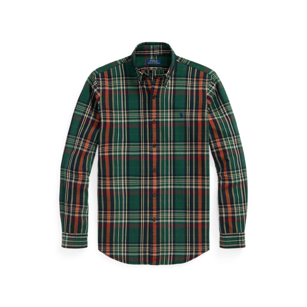 Custom Fit Plaid Oxford Shirt