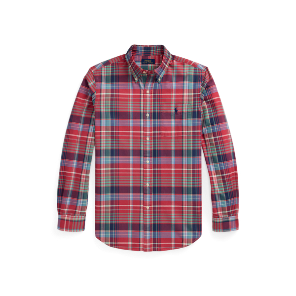 Custom Fit Plaid Oxford Shirt