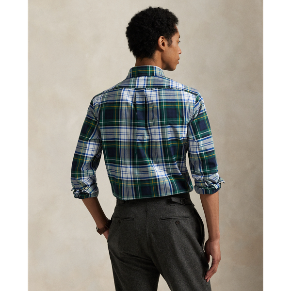 Custom Fit Plaid Oxford Shirt