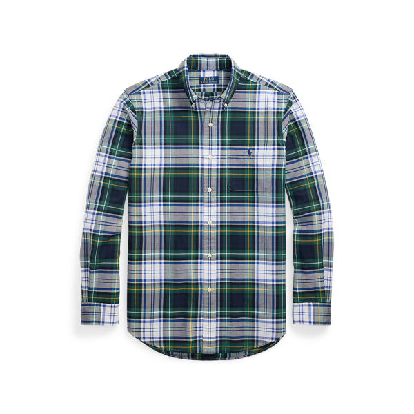 Custom Fit Plaid Oxford Shirt