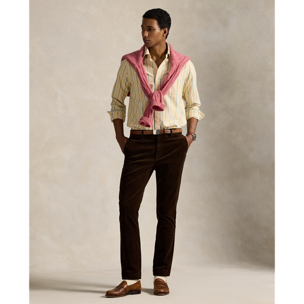 Gestreiftes Custom-Fit Oxfordhemd Polo Ralph Lauren in Gelb/Grün multi 4