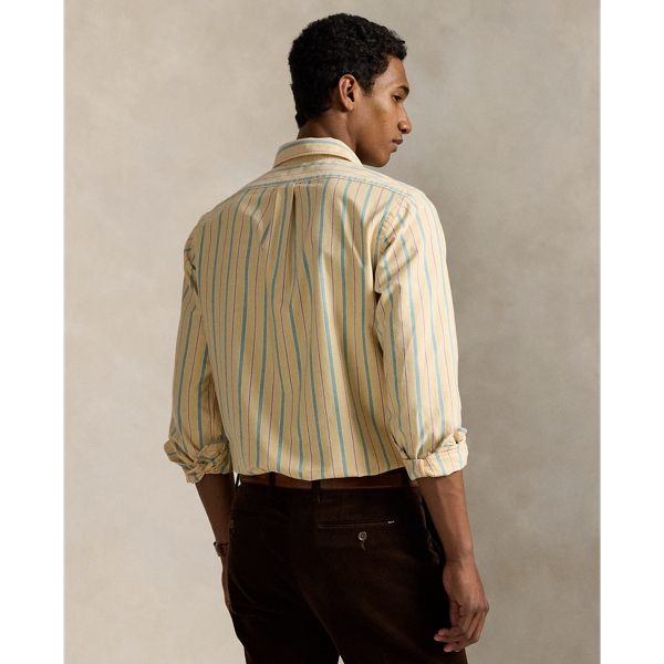 Gestreiftes Custom-Fit Oxfordhemd Polo Ralph Lauren in Gelb/Grün multi 5