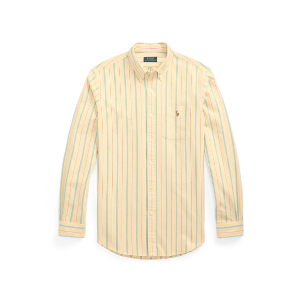 Gestreiftes Custom-Fit Oxfordhemd Polo Ralph Lauren in Gelb/Grün multi 2