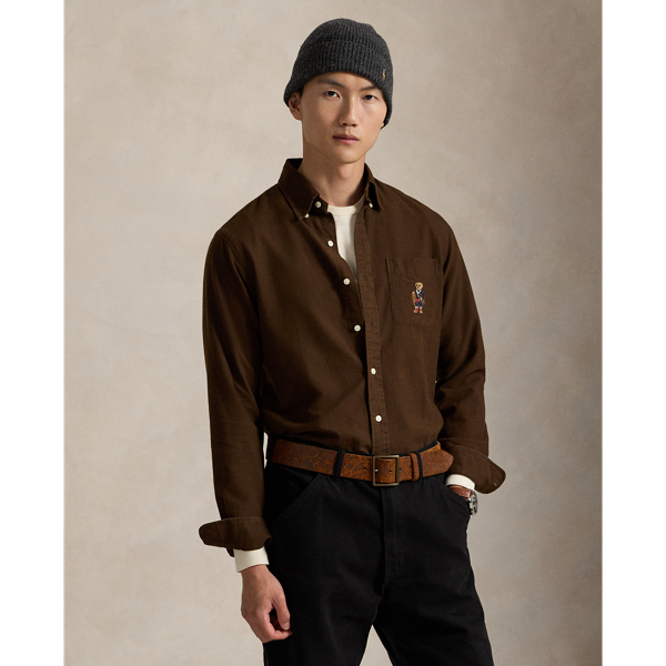 Custom-Fit Oxfordhemd mit Polo Bear