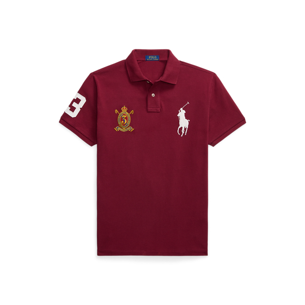 Custom-Slim Piqué-Poloshirt mit Big Pony
