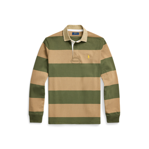 Classic Fit Khaki-Collar Rugby Shirt