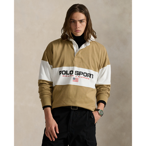 【超希少】polo sports ラガーシャツ 黄色 黒 刺繍 ビッグサイズ 美 超希少】polo sports ラガーシャツ 黄色 黒 刺繍 ビッグサイズ