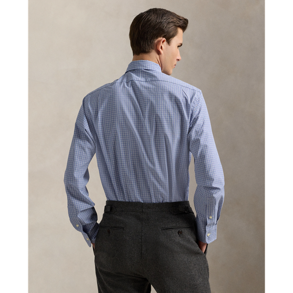 Custom Fit Checked Poplin Shirt