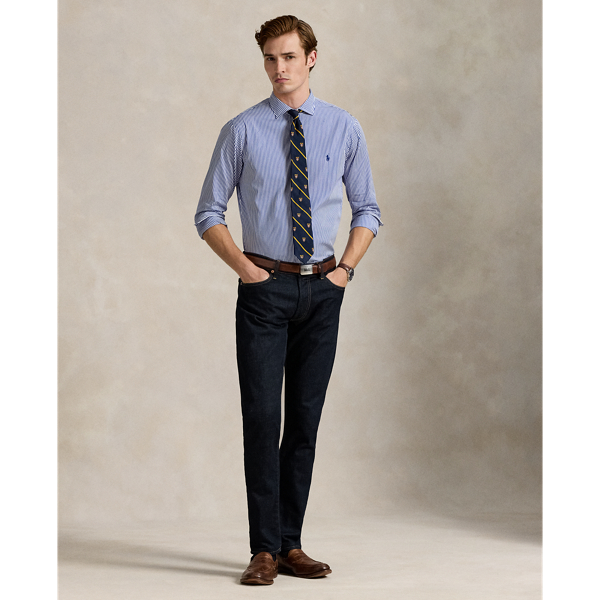Custom Fit Striped Poplin Shirt