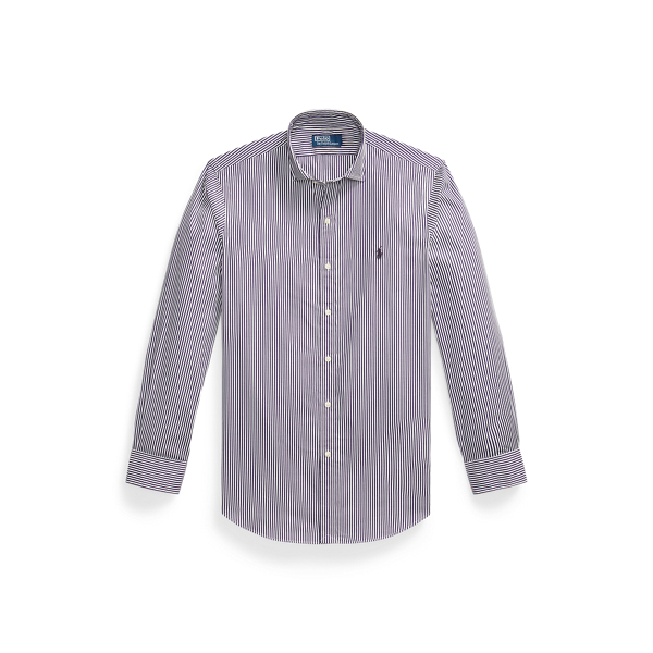 Custom Fit Striped Poplin Shirt