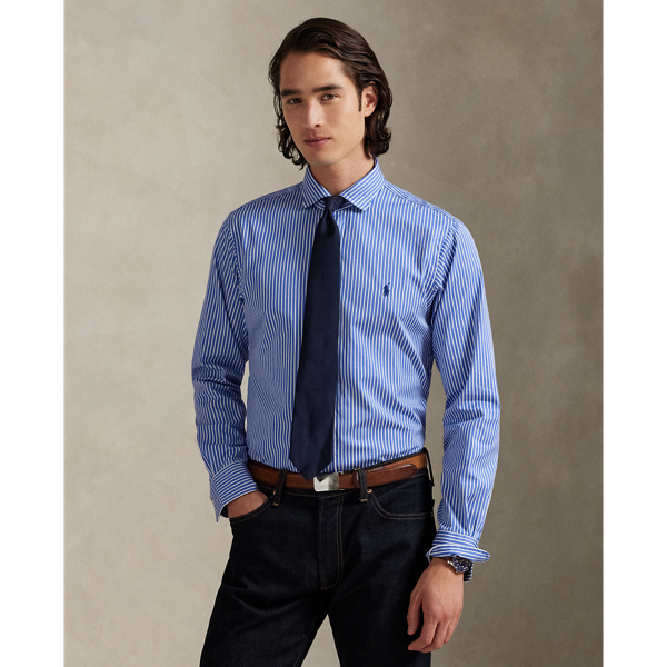 Custom Fit Striped Poplin Shirt