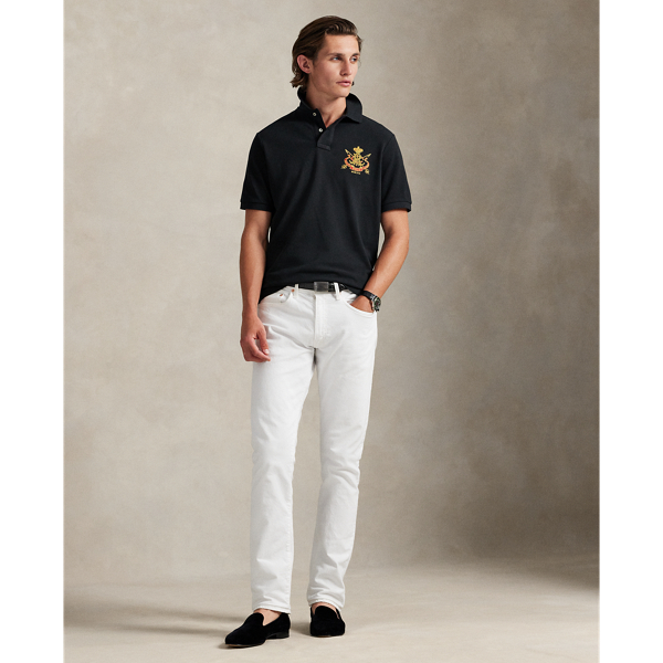 Classic Fit Crest Mesh Polo Shirt