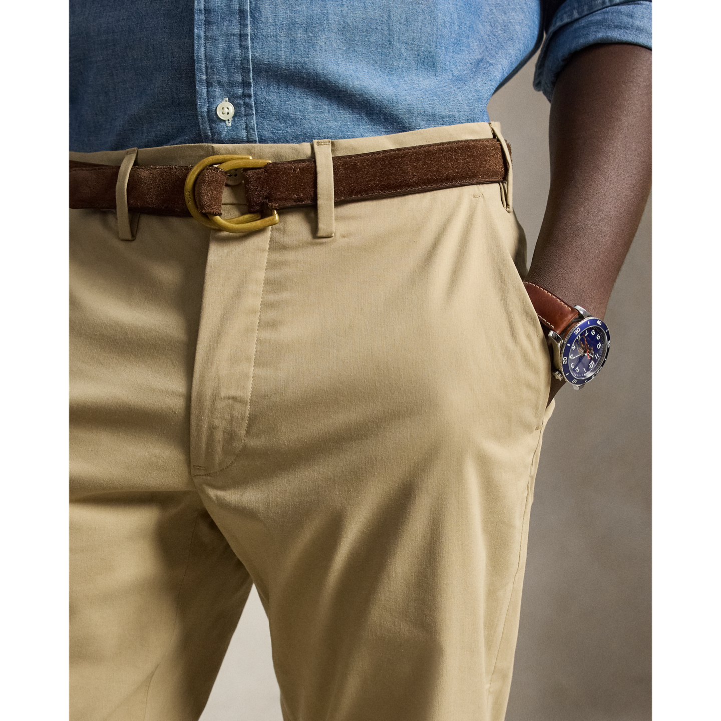 Мужские брюки Polo Ralph Lauren Norwich Straight Fit Performance, цвет: Хаки — фото 3