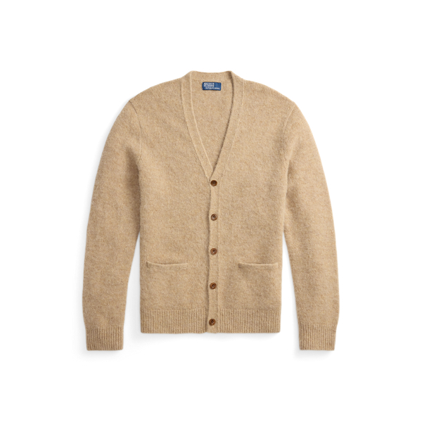 Strickjacke mit Wildlederaufnähern