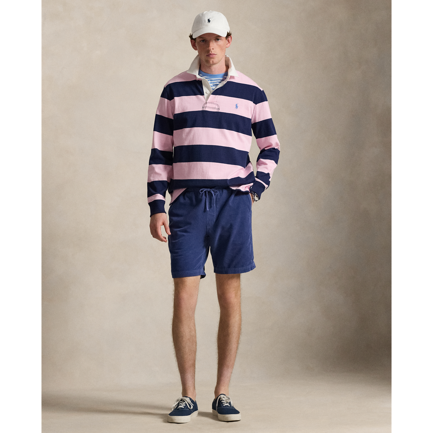 Шорты Ralph Lauren 8-Inch Classic Fit Corduroy Short, цвет: Королевский синий — фото 4