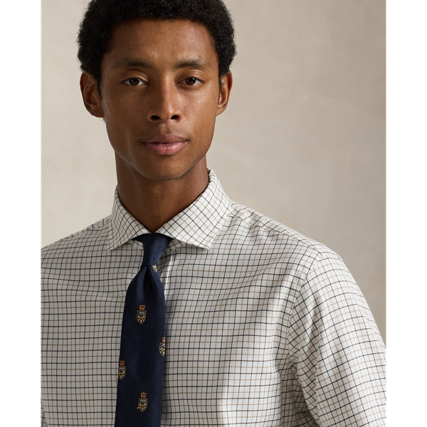White Khaki Multi Classic Fit Tattersall Twill Shirt Polo Ralph Lauren 6