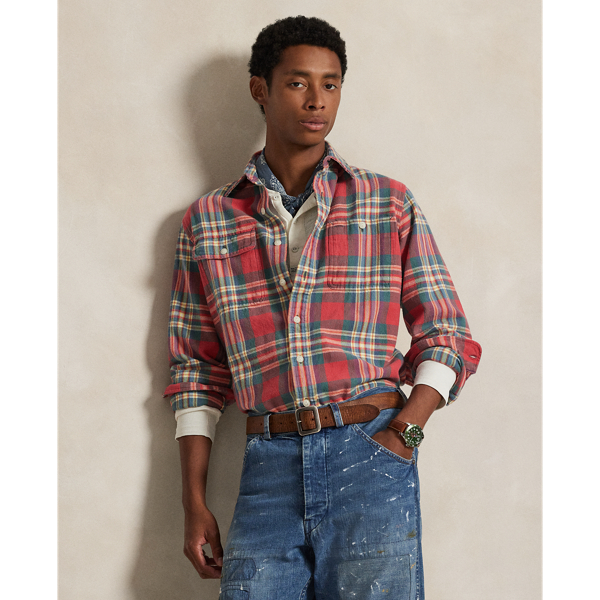 Classic Fit Plaid Flannel Workshirt