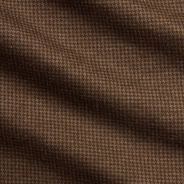 Nutmeg Brown Houndstooth Jersey Spread-Collar Shirt Polo Ralph Lauren 7