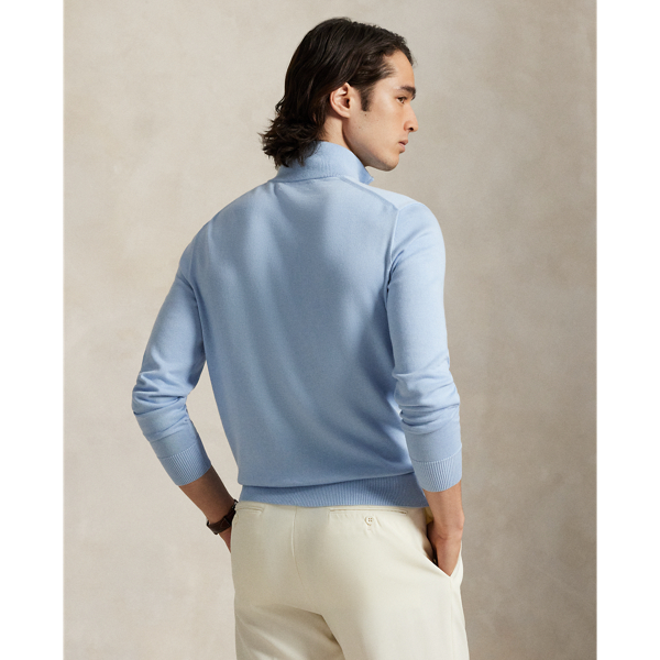 Ice Sea Cotton Quarter-Zip Mockneck Sweater Polo Ralph Lauren 5