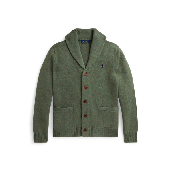 Wool-Cashmere Shawl-Collar Cardigan
