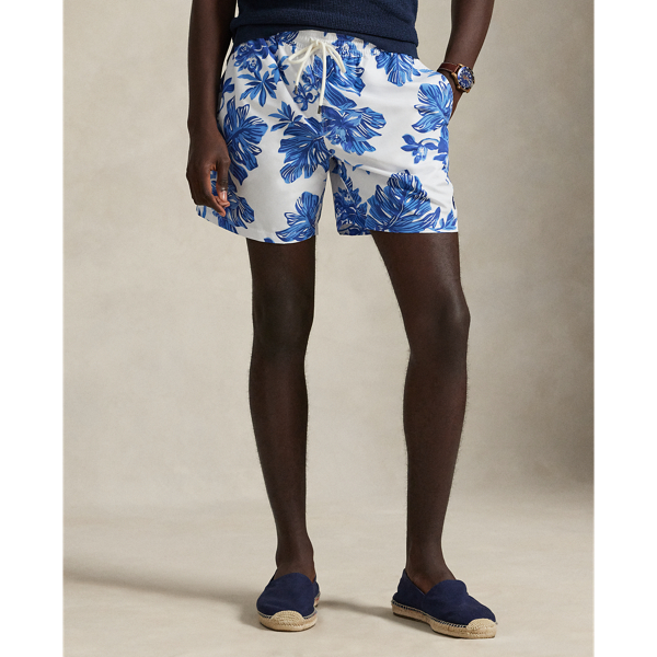 White Tropical 5.75-Inch Traveler Classic Swim Trunk Polo Ralph Lauren 4