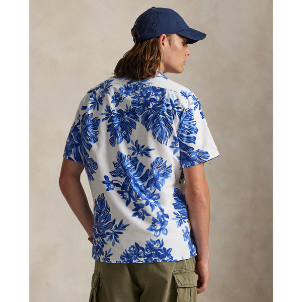 Classic Fit Tropical-Print Camp Shirt