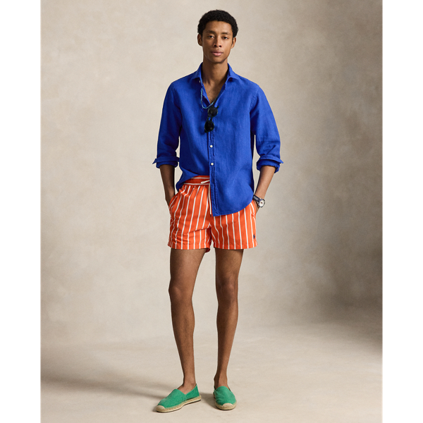 Pacific Royal Classic Fit Slub Linen Shirt Polo Ralph Lauren 4