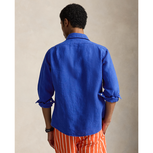 Pacific Royal Classic Fit Slub Linen Shirt Polo Ralph Lauren 5