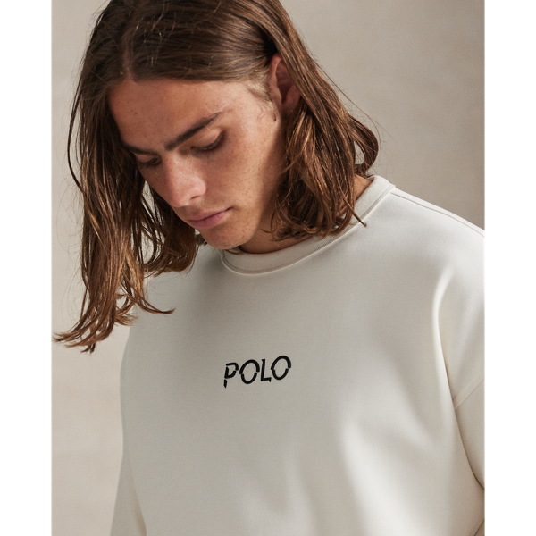 Relaxed Fit Logo Double-Knit Sweatshirt