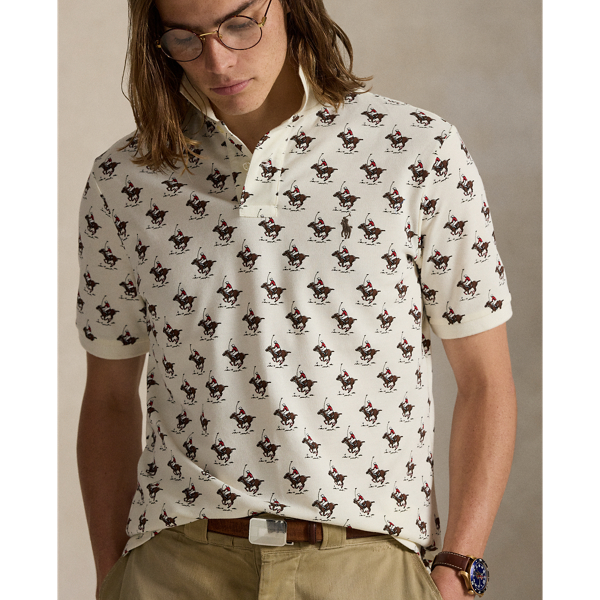 Classic Fit Equestrian Mesh Polo Shirt