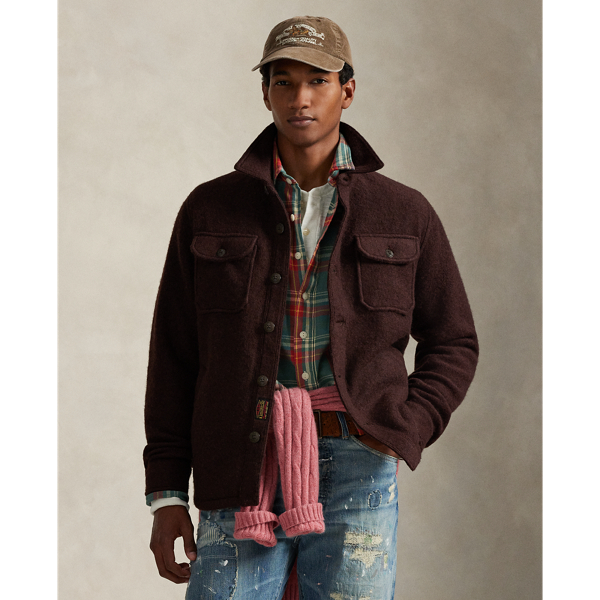 Felted Wool-Blend Overshirt