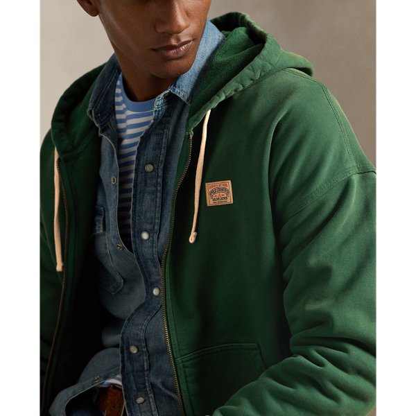 Relaxed Fit Loopback Fleece Hoodie