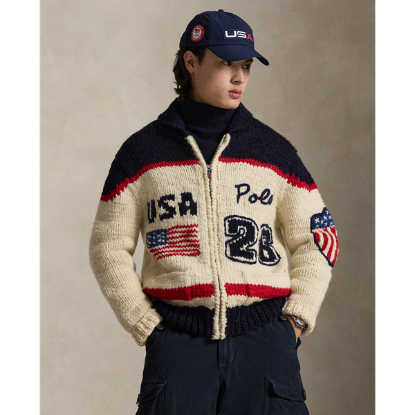 Team USA Wool Shawl Cardigan