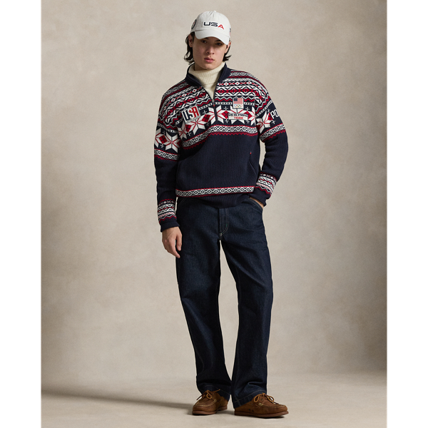 Team USA Wool Quarter-Zip Sweater