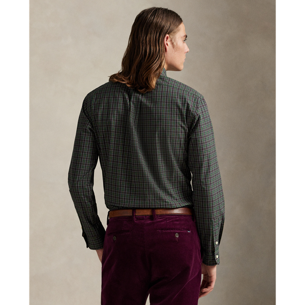 Kariertes Custom-Fit Popelinehemd Polo Ralph Lauren in Braun/Kiefer multi 5