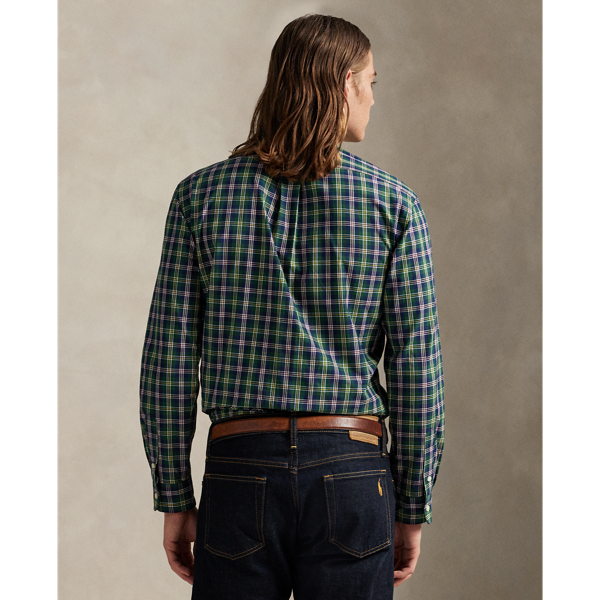 Kariertes Custom-Fit Popelinehemd