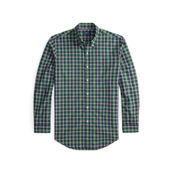 Kariertes Custom-Fit Popelinehemd