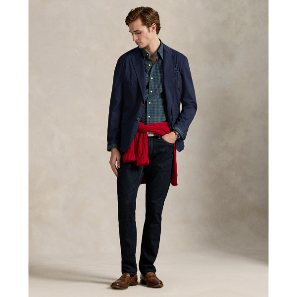 Kariertes Custom-Fit Popelinehemd Polo Ralph Lauren in Navy/Kiefer multi 4