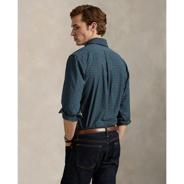 Kariertes Custom-Fit Popelinehemd Polo Ralph Lauren in Navy/Kiefer multi 5