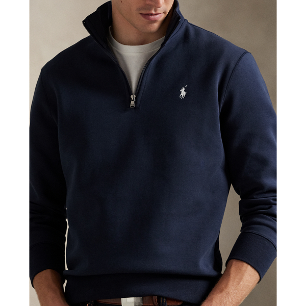 Double-Knit Quarter-Zip Pullover