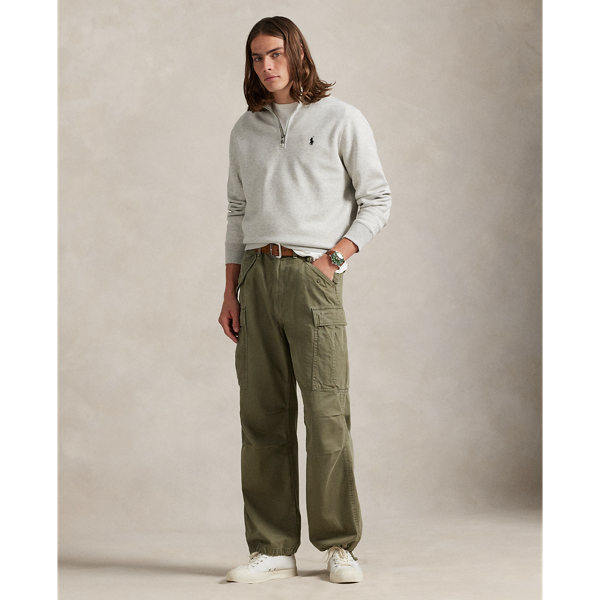 Double-Knit Quarter-Zip Pullover